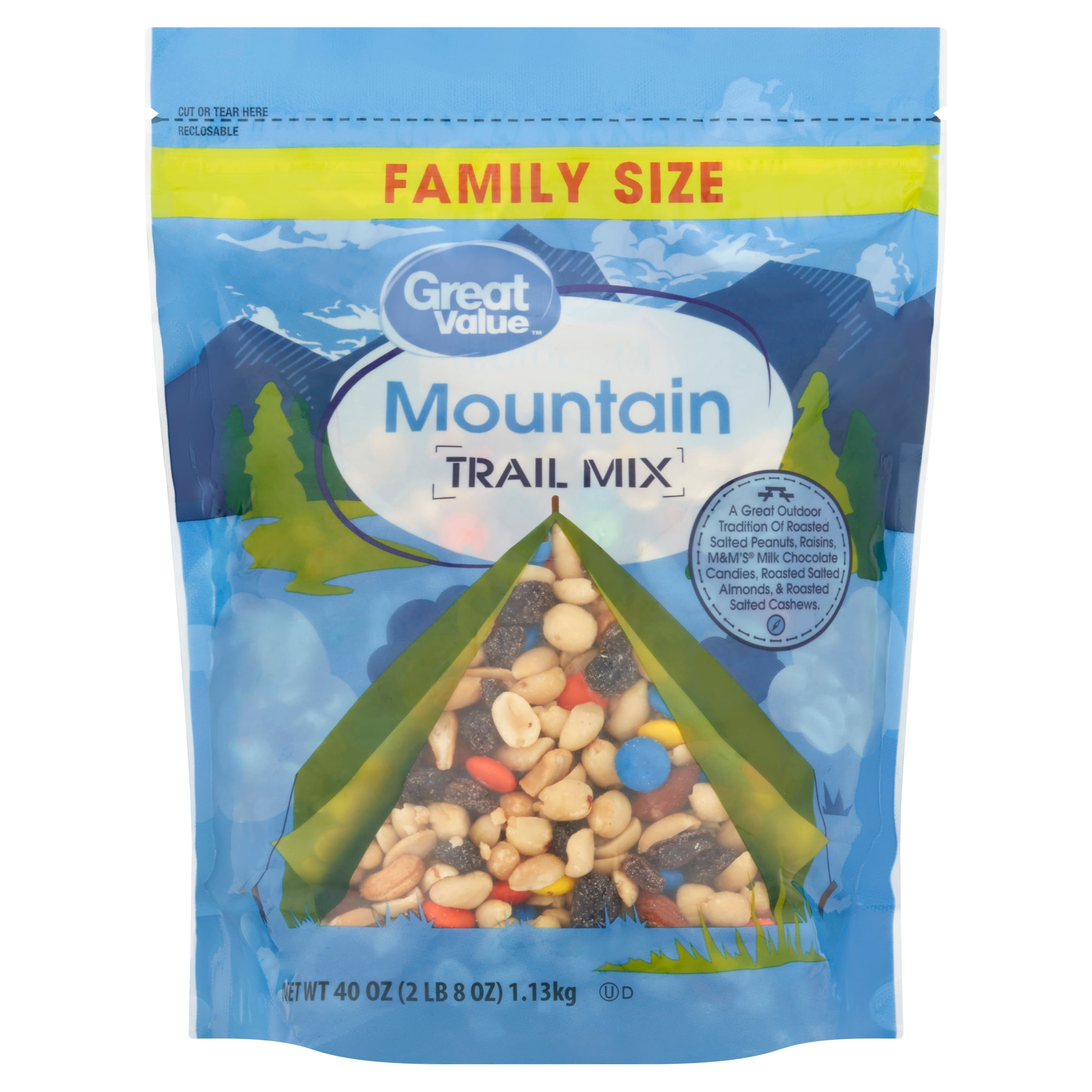 Great Value Mountain Trail Mix, Family Size, 40 oz