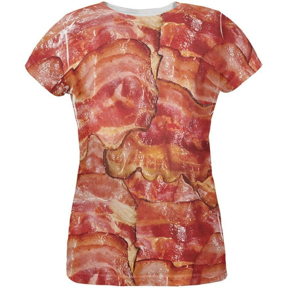 Bacon All Over Womens T-Shirt - X-Large