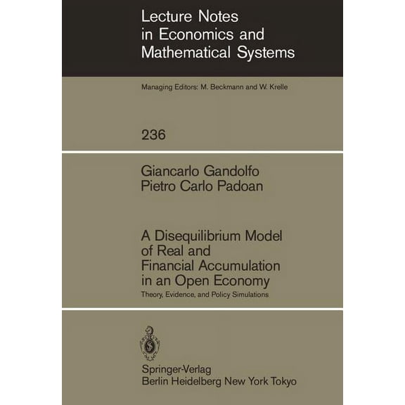 Lecture Notes in Economic and Mathematic A Disequilibrium Model of Real and Financial Accumulation in an Open Economy: Theory, Evidence, and Policy Simulations, Book 236, (Paperback)