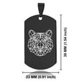 thumbnail image 2 of Stainless Steel Geometric Polygon Tiger Animal Dog Tag Keychain Circle Ring, 2 of 2