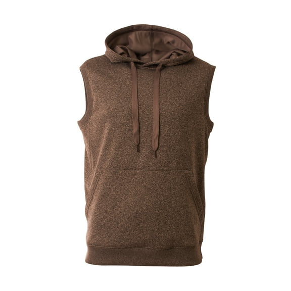 A4 N4002 Mens Agility Sleeveless Tech Fleece Hoodie - Charcoal - 2XL