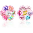 thumbnail image 2 of 14 Pairs Girls Clip on Earrings Pretend Princess Play Earrings Jewelry Set, 2 of 6