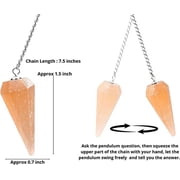 Orange Selenite Crystal Pendulum Divination