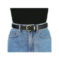 thumbnail image 4 of CINTURONES DE CUERO PU INSPIRADOS EN CHIC PARA MUJERES CON HEBILLA DE METAL BRONCE, CINTURONES DELGADOS PARA JEANS Y VESTIDOS, AJUSTE DE CINTURA 80-96cm/31.5-37.8" NEGRO, 4 of 4