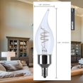 thumbnail image 3 of Satco S11526 CA11 LED Light Bulbs 4W 120V 2700K E12 Candelabra Base Dimmable (6 Pack), 3 of 12