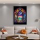 thumbnail image 2 of Hilo Algodón Bordado Punto Cruz Bruja Vitral Impreso 11CT 40x60cm, 2 of 9