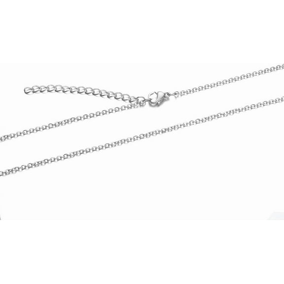 1 pc Non-Tarnish 304 Stainless Steel Cable Chain Necklace with Lobster Claw Clasps Stainless Steel color 31.4 inch(80cm) 1.6mm