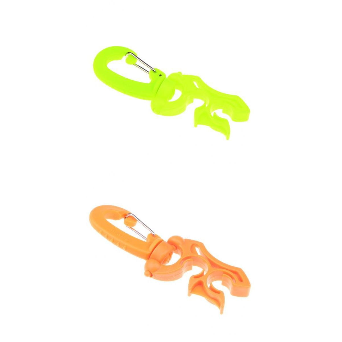 2Pcs Scuba Diving Double BCD Hose Holder with Rotates & Folds Clip 3.9x1.4'' 