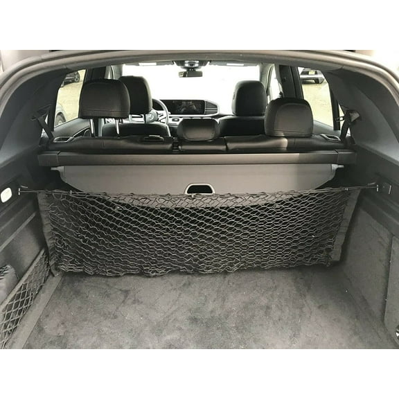 EACCESSORIES EA Trunk Organizer Cargo Net for Mercedes-Benz GLC-Class 2016-2022 – Envelope Style Cargo Net – Premium Mesh Car Trunk Organizer Vehicle Carrier Storage – Compatible GLC-Class 2016-2022