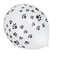 thumbnail image 2 of 20Pcs Animal Pattern Balloons Round Latex Balloons Decoration for Birthday/PartyWhite Dog Paw Pattern, 2 of 3