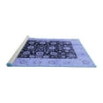 thumbnail image 2 of Ahgly Company Machine Washable Indoor Square Oriental Blue Industrial Area Rugs, 5' Square, 2 of 4