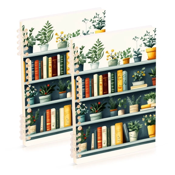 FORMRS 1-Subject Spiral Notebook 8" x 5" College Ruled 60 Refillable Sheet A5 Hard Cover, 2 Pack, White Shelf