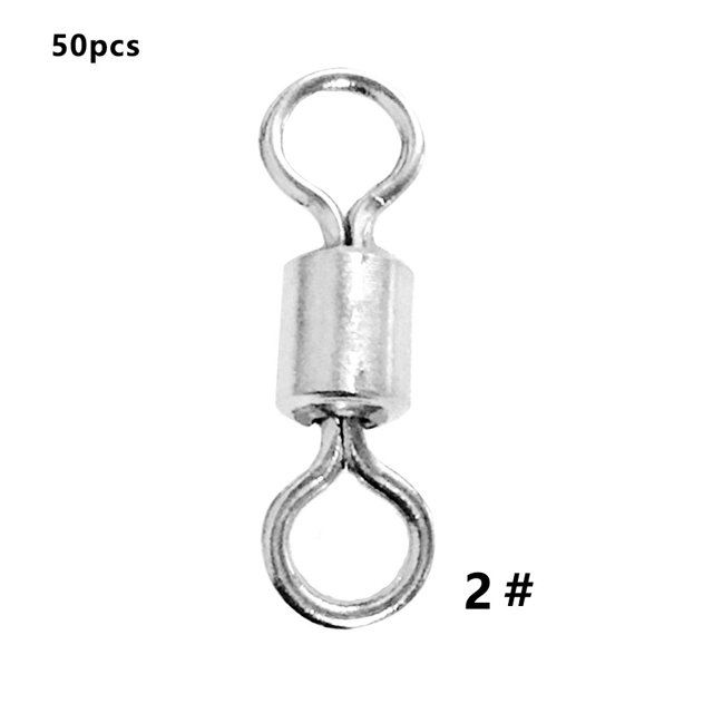 Eigraketly Conector de pesca, anillo giratorio de pesca de cobre Flexible, rodamiento de bolas ligero, conectores a presión de barril, alta Type3 NO3