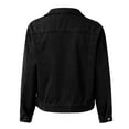 thumbnail image 5 of adviicd Women's Stretch Denim Jacket Black, XXL, 5 of 5