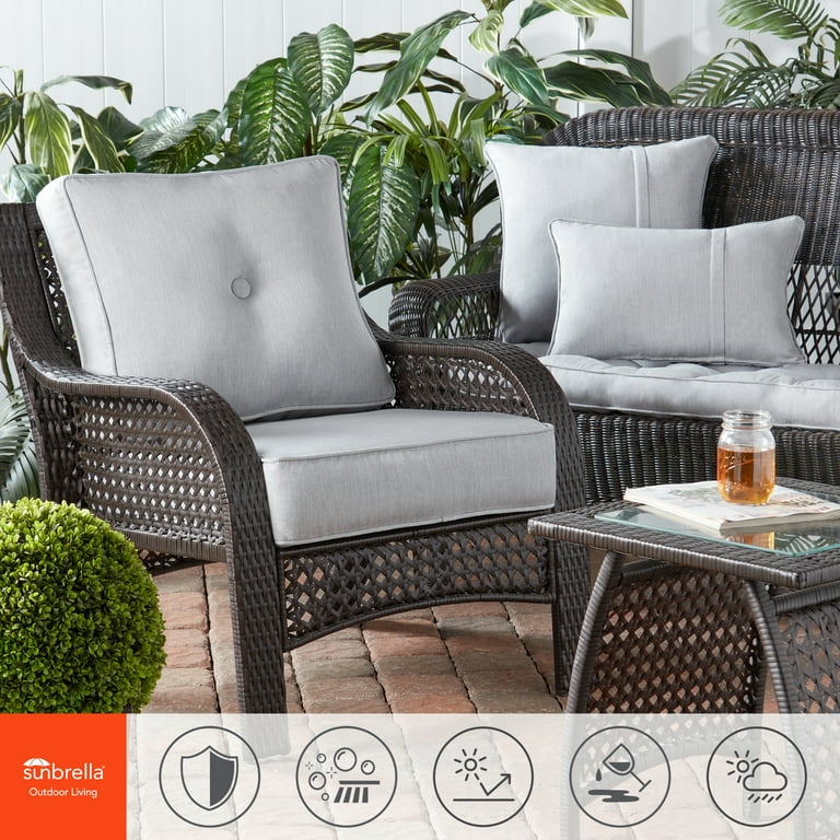 Granite Outdoor Sunbrella Fabric 2 Piece Deep Seat Cushion Set by Greendale Home Fashions