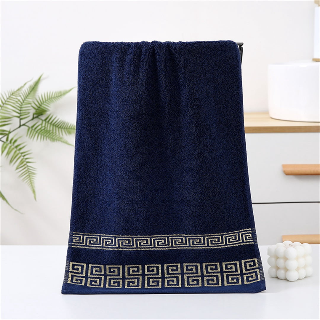 6pcs 100% Cotton Bath Towel Set, Includes 2 Bath Towels, 2 Hand Towels, And 2 Washcloths. GSM 400, Luxurious Quality, Geometric Pattern, Ultra-soft And Highly Absorbent. For The Bathroom Or Travel.