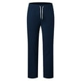 thumbnail image 4 of Caqnni Casual Pants for Men Classic Basic Fit for Work Efficiency (Blue,M), 4 of 8