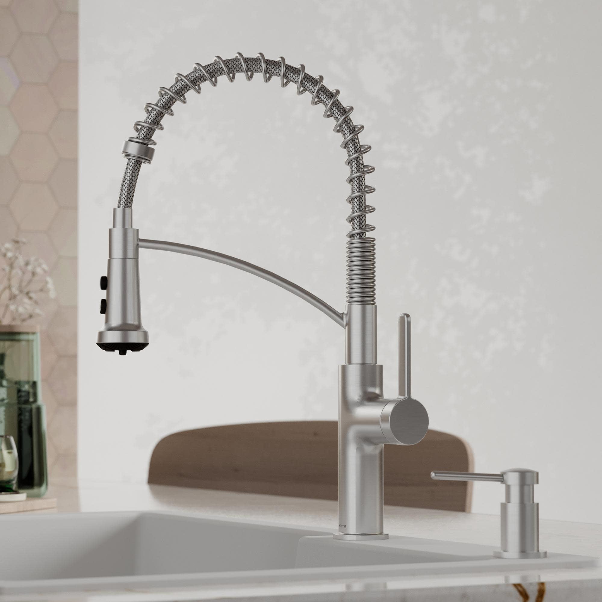 Karran Usa KKF740MB Scottsdale 1.8 GPM Single Hole Pull Down Kitchen Faucet - Black