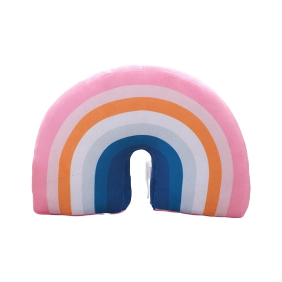 Plush Pillow, Cute Rainbow Shaped Soft Stuffed Toy, 1 Piece Decorative Throw Cushion for Nursery Bed Sofa Couch Kids Girls Boys Birthday Gift Home Party Decor