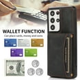thumbnail image 2 of ELEHOLD Leather Wallet Case for Samsung Galaxy S21 Ultra Case, Galaxy S21 Ultra Wallet Case with PU Leather Card Pockets Back Flip Cover,Black, 2 of 5