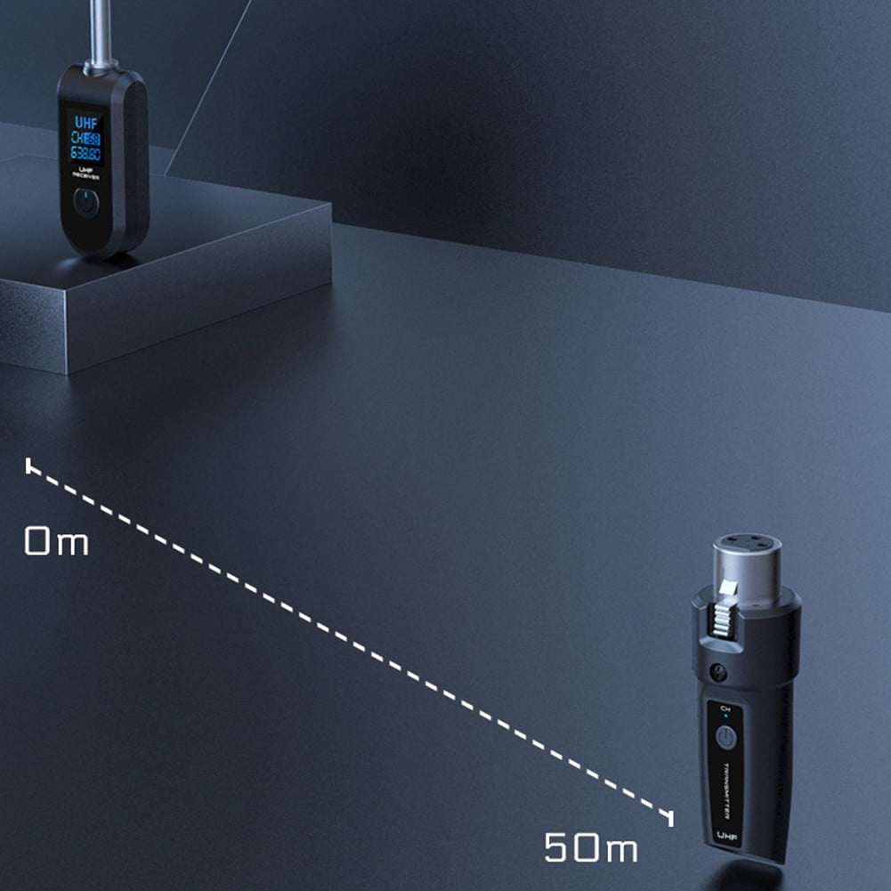Gerich Wireless Guitar UHF XLR Adapter Transmitter Receiver Mic Set for Mic Audio Mixer Wireless Systems Pro Audio Equipment