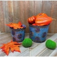 thumbnail image 3 of S/2 Metal Pots Planters Buckets Fall Autumn Thanksgiving Decor Maple Leaf Design Indoor Outdoor 5.5" & 4.5" H Purple, 3 of 4