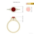 thumbnail image 5 of ANGARA Lab Grown 1 Ct Round Ruby Halo Split Shank Engagement Ring for Women in 14K Yellow Gold (Size-6mm) | July Birthstone, Birthday, Anniversary, Jewelry Gift for Women | Lab-Grown Ruby Ring, 5 of 7