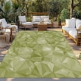 thumbnail image 2 of Sage Green Geometric Outdoor Rug for Patio/Deck/Porch, Non-Slip Large Area Rug 6 x 9 Ft, Modern Stereotypic Abstract Art Indoor Outdoor Rugs Washable Area Rugs, Reversible Camping Rug Carpet Runner, 2 of 8