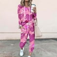 thumbnail image 2 of FAVIPT Women's Sweat Suits 2 Piece Lounge Hoodie Sweatsuit Sets Valentines Day Heart Print Long Sleeve and Pants Athletic Tracksuit 2025 Outfits Jogger Sets Pink,XL, 2 of 5