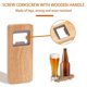 thumbnail image 2 of 8 Pack Wood Beer Bottle Opener Wooden Handle Corkscrew Stainless Steel Square Openers Bar Kitchen Ac, 2 of 5