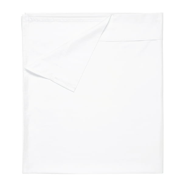 White King Size Flat Sheet Soft & Durable, 100 Cotton, 400 Thread Count Sateen, Smooth