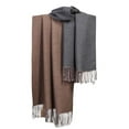 thumbnail image 5 of FAWUUDO Women's Striped Shawl Wraps Tie Front Knitted Triangle Shawls Scarf Cardigan Fall Winter Trendy Poncho Wrap Cape, 5 of 6