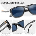 thumbnail image 6 of KANASTAL Sunglasses for Men Women Polarized Square, Lightweight Sun Glasses with UV400 for Driving Fishing Blue Lens, 6 of 7