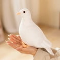 thumbnail image 6 of Bird Plush Toy Simulation Pigeon Cute Animal Doll Photography Props Home Decoration Gift White, 6 of 9