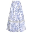 thumbnail image 1 of Falda midi Belle Poque con estampado floral de cintura alta 2XL para mujer, 1 of 6