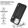 thumbnail image 3 of Nalacover Wallet Case for iPhone 14 Pro, Business PU Leather Unique Design Wristband Kickstand Credit Card Holder Slots Shockproof Scratch Resistant Phone Case for iPhone 14 Pro,Black, 3 of 6