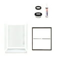 thumbnail image 3 of Sterling Accord 7227-5475NF 77-in x 60-in x 36-in Vikrell Wall and Floor 5-Piece Alcove Shower Kit in Nickel with Frosted Glass, 3 of 3