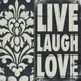 thumbnail image 3 of Marrott, Stephanie 12x12 Black Modern Framed Museum Art Print Titled - Live Laugh Love, 3 of 5