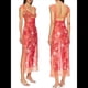 thumbnail image 3 of Vestidos Largos de Verano Y2K con Encaje, Retazos, , Estampado Floral, Escote Corazón, Espalda Descubierta y Abertura para Mujer Color Naranja M, 3 of 7