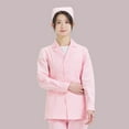 thumbnail image 2 of Womens Long Sleeve Short Lab Coat Scrub Set Medical Uniform Multi Pocket Lightweight Summer Easy Care 2 Piece Pink XXL, 2 of 3