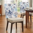 thumbnail image 4 of Summer Marine Life Chair Covers Set of 1 Ocean Watercolor Octopus Starfish Coastal Vintage Chair Back Covers Stretch Removable Washable Slipcovers Protector for Dining Room Kitchen Party Decor, 4 of 9
