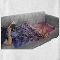 thumbnail image 6 of Night Soft Flannel Fleece Throw Blanket, Dreamlike Ethereal Sky with Moon Stars and Blooming Spring Tree Branches, Cozy Plush for Indoor and Outdoor Use, 50" x 70", Blue Pale Pink Black, by Ambesonne, 6 of 6