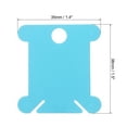 thumbnail image 2 of Uxcell Plastic Floss Bobbins Thread Cards Cross DIY Sewing Pure Blue 300 Pack, 2 of 7