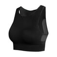 thumbnail image 4 of Kddylitq High Neck Sports Bra for Women Longline Full Coverage Sports Bras Medium Impact Padded Workout Crop Tops for Yoga Gym Black L, 4 of 5