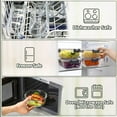 thumbnail image 4 of 30 Pieces Glass Food Storage Containers with Snap Locking Lids,Glass Meal Prep Containers Set - Airtight Lunch Containers, Microwave, Oven, Freezer and Dishwasher, 4 of 6