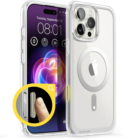 SUPCASE for iPhone 16 Pro Max Case with Camera Control Capture Button (Unicorn Beetle Mag), [Compatible with MagSafe] [Military-Grade Protection] Slim Clear Magnetic Phone Case (Clear)