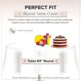 thumbnail image 4 of HAHDAXIA White 84" Round 12 Pack Standard Disposable Plastic Party Tablecloth 84 Inch Round Table Cover, 4 of 7