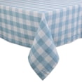 thumbnail image 4 of Contemporary Home Living Buffalo Check Rectangular Cotton Tablecloth - 104" - Baby Bue and White, 4 of 8