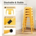thumbnail image 3 of Devoko 30 Inch Metal Bar Stools Set of 4, Stackable Kitchen Island Bar Stools with Removable Back, Industrial Dining Chairs for Kitchen, Dining Room（Yellow）, 3 of 7