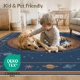 thumbnail image 4 of ODIKA 8'x10' Washable Area Rug Non-Shedding, Easy Care, Round Map Planetary Galaxy Circle Continent Circles for King Size Bedroom Under Bed, Master Suite, 4 of 7